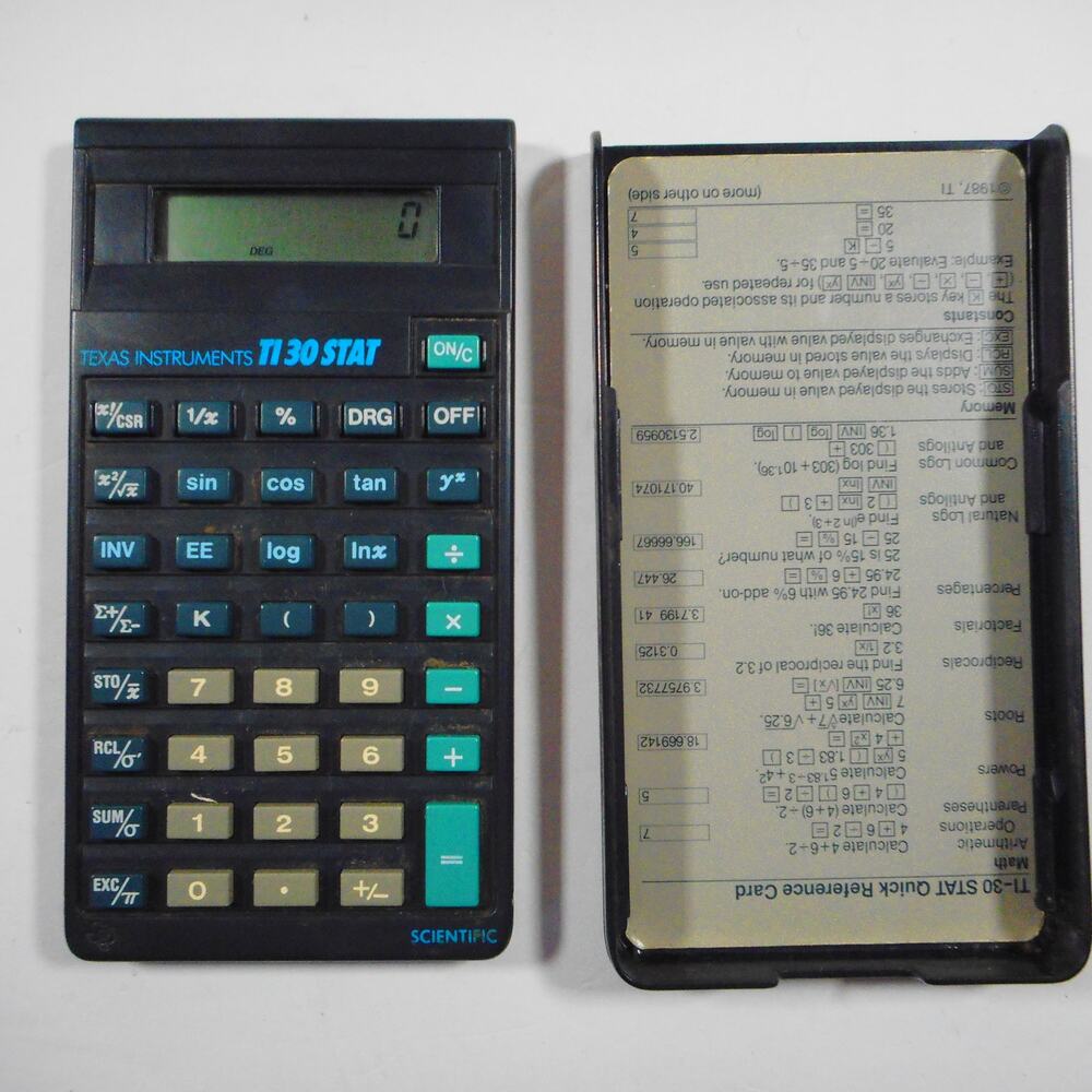 Texas Instruments TI-30 STAT Scientific Calculator w/ Sleeve Cover